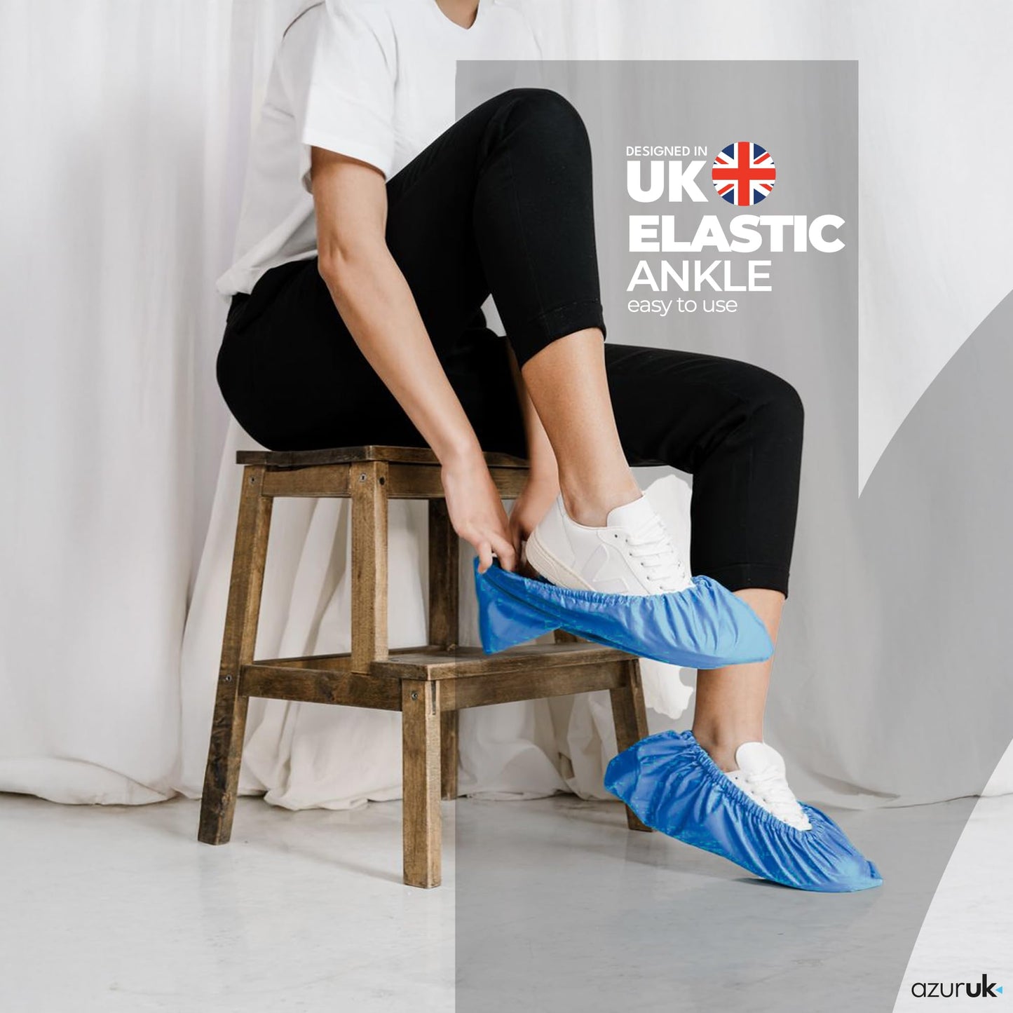 Shoe Covers - 500pcs Disposable Overshoes, 3x Thick, Reusable Shoe Cover, Waterproof Blue Overshoe, Mudproof and Thick (3xThick / 250Pairs)